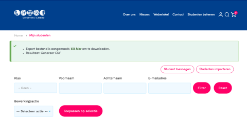 Leerlinggegevens exporteren
